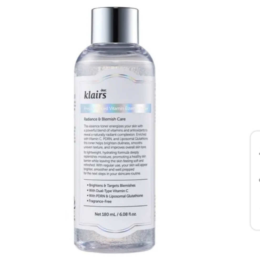 Dear, Klairs Freshly Juiced Vitamin Essence Toner 180ml, New K beauty Skincare🆕
